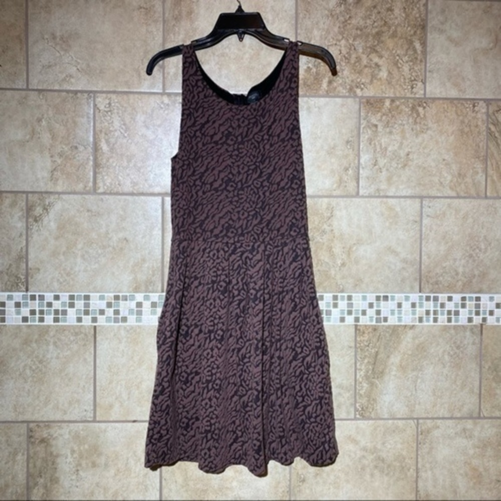 Anthropologie Deletta Flared Neovision Textured Dress S pockets